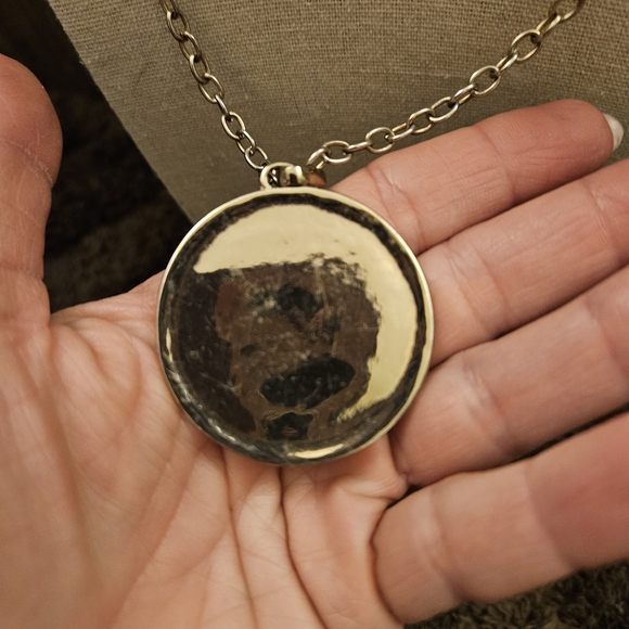 White House Black Market Black and Silver rhinestone necklace - Picture 3 of 5